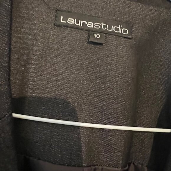 Ladies Charcoal Denim Look Jacket - Picture 4 of 5